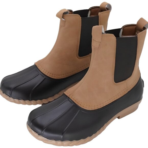JBU Milton Duck Rain Ankle Boots Tan Beige - Men Size 10